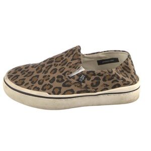 R13 animal print canvas slip on shoes size 7